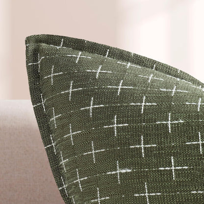 ZWJD Pillow Covers 18x18 Set of 2 Soft Polyester Textured Pillow Covers with Stylish Flange Edge Cozy Farmhouse Throw Pillows for Couch Bed Sofa Living Room