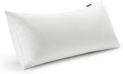 MIULEE 26x26 Euro Pillow Inserts,Set of 2 Down Feather Throw Pillows for Couch Sofa Bed, Decorative Fluffy Throw Pillow Inserts Cotton Fabric,White